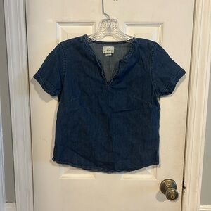 Lewis Dark Blue Short Sleeve V-Neck